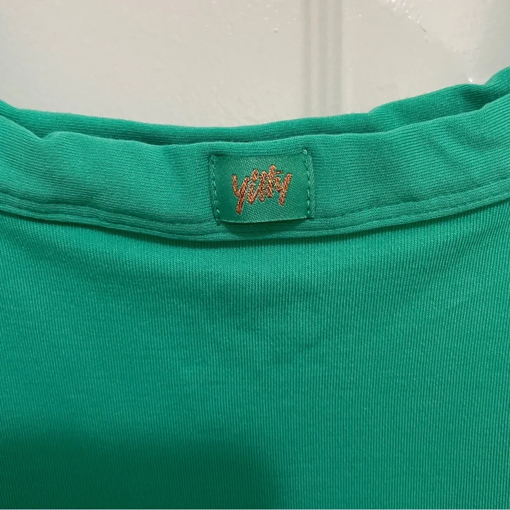 Yitty Tank Dress Womens Large Fitted‎ Body Butter Solid Green Mini